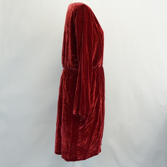 Beltaine Red Velvet Holiday Party Dress - Picture 2 of 8